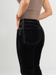 Ref: 064784 Jean straight leg, confort, denim velvet acabado terciopelo, tono negro, tiro alto