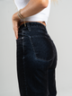 Ref: 065591 Jean palazzo, confort, denim velvet, acabado terciopelo, tono azul, tiro alto