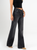 Ref: 065449 Jean mom flare, rígido, tiro alto, detalle en pretina, tono gris oscuro