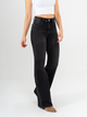 Ref: 065483 Pantalón flare stretch, bota ancha, tiro alto, tono gris oscuro