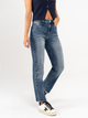 Ref: 065487 Jean Mom fit stretch, tiro alto, tono azul medio oscuro