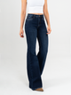 Ref: 065739 Jean flare stretch, bota ancha, tiro alto, tono azul oscuro