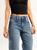Ref: 065526 Jean Mom flare, rígido, tiro medio, tono azul medio