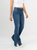 Ref: 065543 Jean semi flare stretch, tiro alto, abertura en costado, tono azul medio