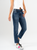 Ref: 065577 Jean Mom fit, slim cropped, stretch, tiro alto, tono azul oscuro