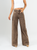 Ref: 065586 Jean wide leg, tiro medio, con cortes, rígido, tono café