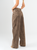 Ref: 065586 Jean wide leg, tiro medio, con cortes, rígido, tono café