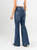 Ref: 065613 Jean flare stretch, bota ancha, tiro alto, tono azul medio oscuro