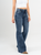 Ref: 065613 Jean flare stretch, bota ancha, tiro alto, tono azul medio oscuro