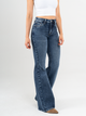 Ref: 065613 Jean flare stretch, bota ancha, tiro alto, tono azul medio oscuro