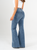 Ref: 065614 Jean flare stretch, bota ancha, tiro alto, tono azul medio