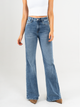 Ref: 065614 Jean flare stretch, bota ancha, tiro alto, tono azul medio