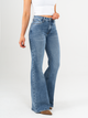 Ref: 065614 Jean flare stretch, bota ancha, tiro alto, tono azul medio