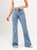 Ref: 065615 Jean flare stretch, bota ancha, tiro alto, tono azul medio claro