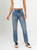 Ref: 065652 Jean Mom fit, rígido, tiro alto, tono azul medio