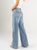 Ref: 065657 Jean mom flare, rígido, con cortes, tiro alto, azul medio