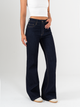 Ref: 065688 Jean flare stretch, bota ancha, tiro medio, tono azul oscuro