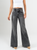 Ref: 065760 Jean palazzo, rígido, tiro alto, detalle en pretina, tono gris medio