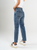 Ref: 065802 Jean Mom fit, slim cropped, stretch, tiro alto, tono azul medio