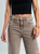 Ref: 065811 Pantalón wide leg, tiro medio, stretch, tono café