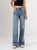 Ref: 065826 Jean mom Flare, rígido, tiro alto, tono azul medio