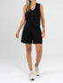 Ref: 068836 Short tejido liviano, sin prenses, tono negro, tiro alto