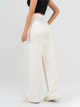 Ref: 068986 Pantalón straight leg, sin prenses, tono ivory, tencel, tejido liviano, tiro alto