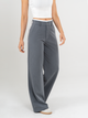 Ref: 069510 Pantalón mom flare, sin prenses, tejido plano liviano, tono gris, detalle en pretina, tiro alto