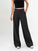 Ref: 069599 Pantalón palazzo, tejido plano liviano, tiro alto, tono gris oscuro