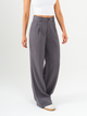 Ref: 069633 Pantalón straight leg, prenses, tejido plano liviano, tiro alto, tono gris