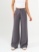 Ref: 069633 Pantalón straight leg, prenses, tejido plano liviano, tiro alto, tono gris