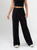 Ref: 069635 Pantalón mom flare, sobrepuesto delantero, tejido plano liviano, tiro alto, tono negro