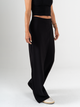 Ref: 069635 Pantalón mom flare, sobrepuesto delantero, tejido plano liviano, tiro alto, tono negro