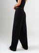 Ref: 069635 Pantalón mom flare, sobrepuesto delantero, tejido plano liviano, tiro alto, tono negro