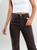 Ref: 069764 Pantalón semiflare stretch, cropped, tiro alto, tono cafe