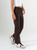 Ref: 069764 Pantalón semiflare stretch, cropped, tiro alto, tono cafe