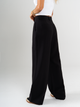 Ref: 069750 Pantalón mom flare, prenses, tejido plano liviano, tiro alto, tono negro