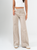 Ref: 069777 Pantalón mom flare, rígido, tiro alto, tono caqui, detalle en pretina