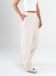 Ref: 069818 Pantalón mom flare, sobrepuesto delantero, tejido plano liviano, tiro alto, tono arena
