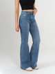 Ref: 065420 Jean flare stretch, bota ancha, tiro alto, tono azul medio claro