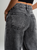 Ref: 065791 Jean palazzo, rígido, tiro alto, tono gris medio, cintura ajustada pierna holgada