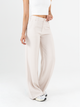 Ref: 069201 Pantalón mom flare palazzo, sin prenses, tono arena, tejido plano liviano, tiro alto