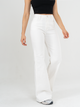 Ref: 069289 Pantalón flare stretch, bota ancha, tiro alto, tiro alto, tono ivory.