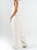 Ref: 069926 Pantalón wide leg, tiro alto, tono natural, tejido plano rígido, tipo lino