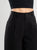 Ref: 069689 Pantalón palazzo, prenses, tono negro, tejido plano liviano, tiro alto