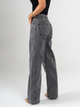 Ref: 065814 Pantalón wide leg, tiro alto, con cortes, stretch, tono gris