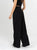 Ref: 069689 Pantalón palazzo, prenses, tono negro, tejido plano liviano, tiro alto