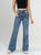 Ref: 065420 Jean flare stretch, bota ancha, tiro alto, tono azul medio claro
