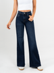 Ref: 065493 Jean palazzo stretch, tiro alto, tono azul oscuro