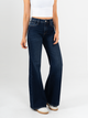 Ref: 065493 Jean palazzo stretch, tiro alto, tono azul oscuro